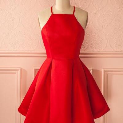 Cute Short Red Prom Dresses,A Line Homecoming Dresses,Popular Graduation Dresses