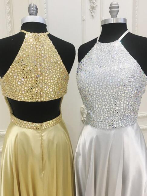 Sexy Halter A Line Prom Evening Dress Y8162 main image 1