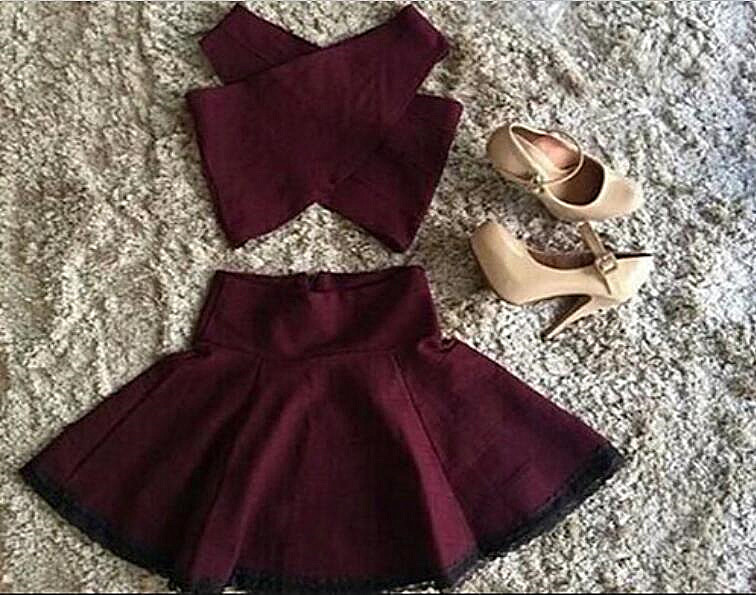 short skirt and top party wear