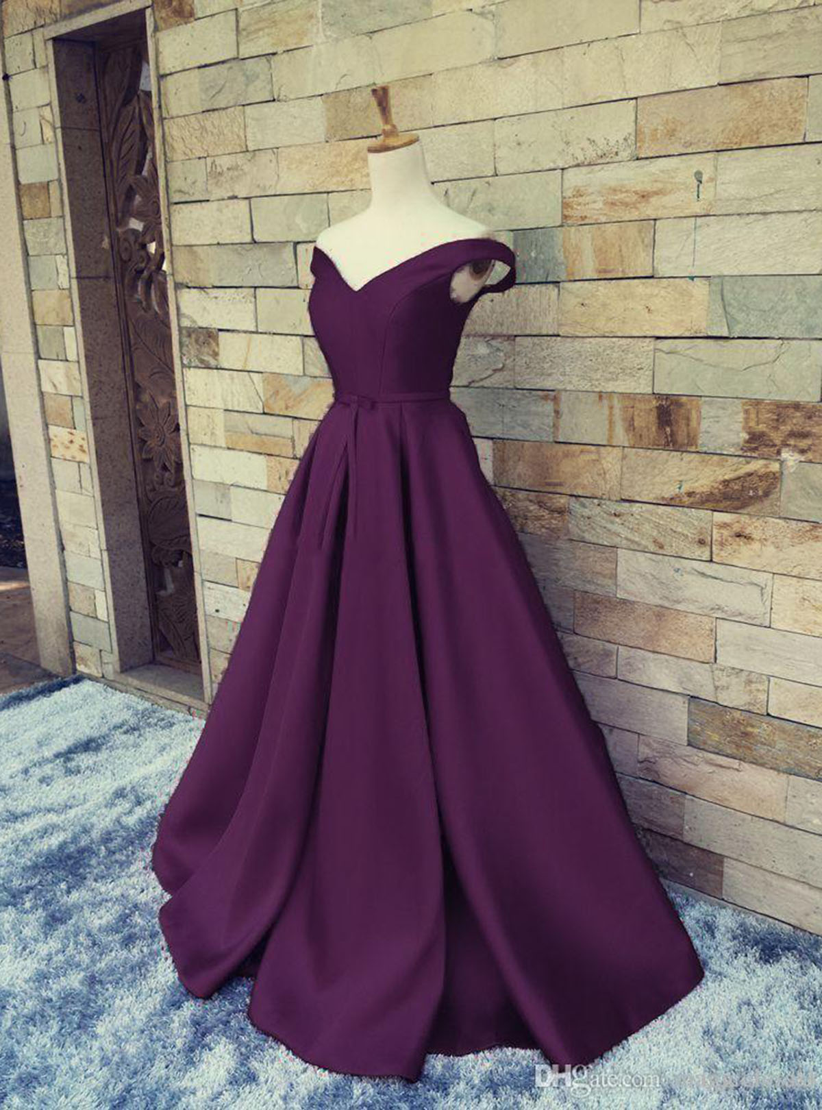 dark purple evening gown